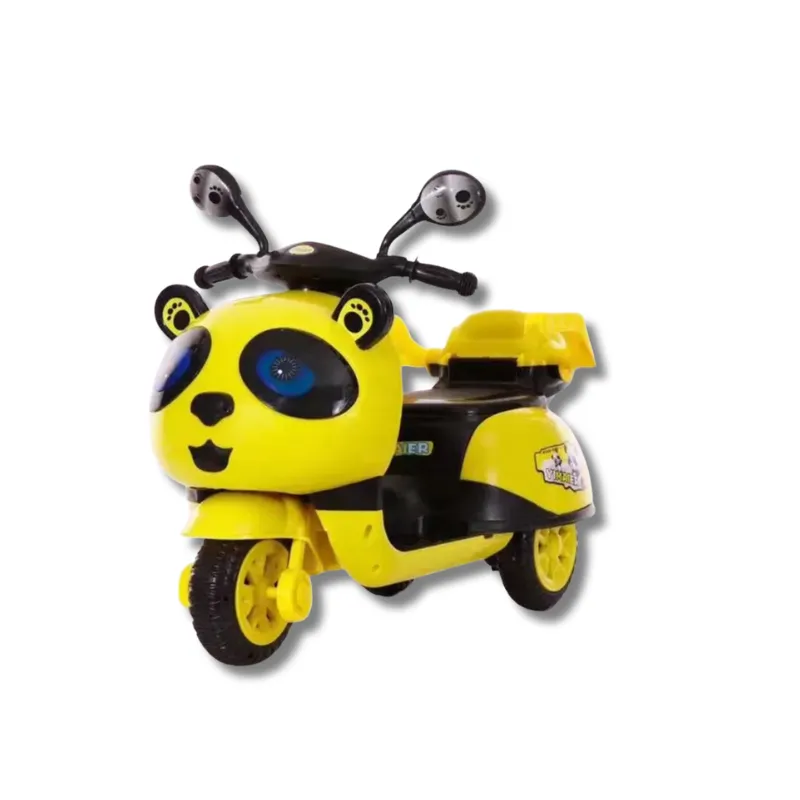 Moto eléctrica Panda para niños amarillo